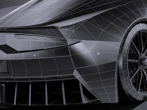 Generic Supercar Lowpoly 3D Model