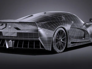 Generic Supercar Lowpoly 3D Model