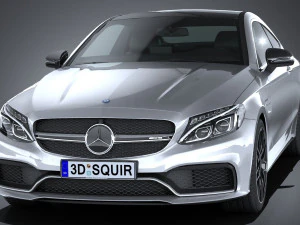 Mercedes-Benz C63 AMG Coupe 2017 Lowpoly 3D Model