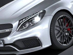 Mercedes-Benz C63 AMG Coupe 2017 Lowpoly 3D Model