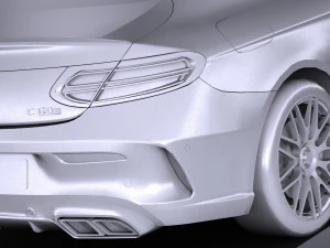 Mercedes-Benz C63 AMG Coupe 2017 Lowpoly 3D Model