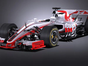 Generic Formula 1 Lowpoly 3D Model