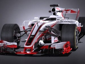 Generic Formula 1 Lowpoly Model 3D