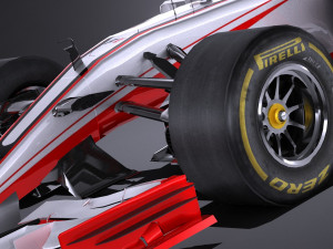 Generic Formula 1 Lowpoly Model 3D