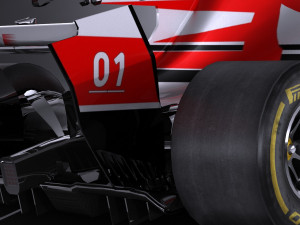 Generic Formula 1 Lowpoly Model 3D