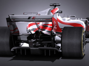 Generic Formula 1 Lowpoly Model 3D