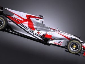 Generic Formula 1 Lowpoly Model 3D