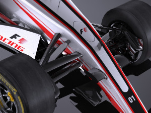 Generic Formula 1 Lowpoly Model 3D