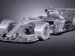 Generic Formula 1 Lowpoly Model 3D