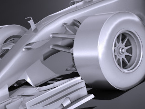 Generic Formula 1 Lowpoly Model 3D
