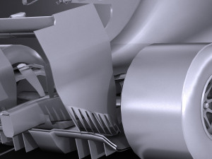 Generic Formula 1 Lowpoly Model 3D