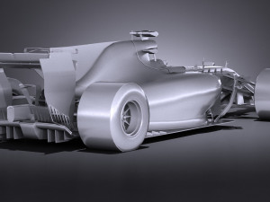 Generic Formula 1 Lowpoly Model 3D