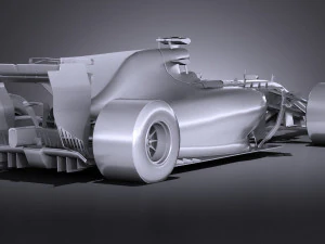 一般的なフォーミュラ 1 ローポリ 3Dモデル