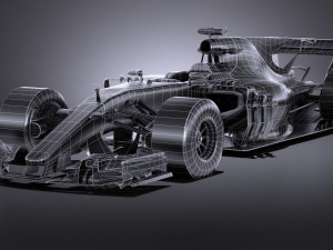 Generic Formula 1 Lowpoly Model 3D