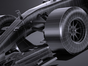 Generic Formula 1 Lowpoly Model 3D