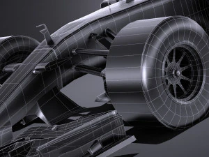 一般的なフォーミュラ 1 ローポリ 3Dモデル