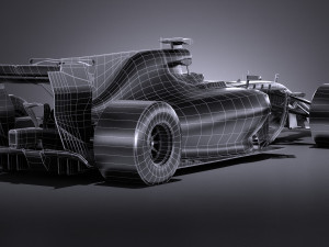Generic Formula 1 Lowpoly Model 3D
