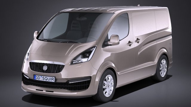 Generic Van 2016 Lowpoly 3D Model .c4d .max .obj .3ds .fbx .stl .blend