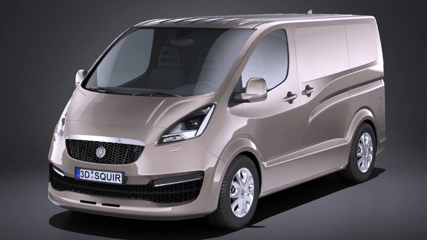Generic Van 2016 Lowpoly 3D Model .c4d .max .obj .3ds .fbx .stl .blend
