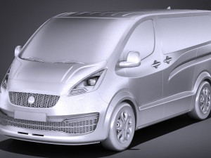 Generic Van 2016 Lowpoly 3D Model