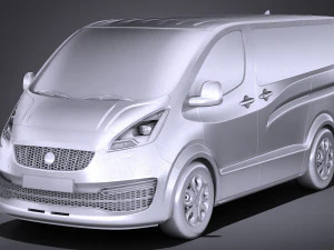 Generic Van 2016 Lowpoly 3D Model
