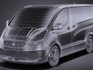Generic Van 2016 Lowpoly 3D Model
