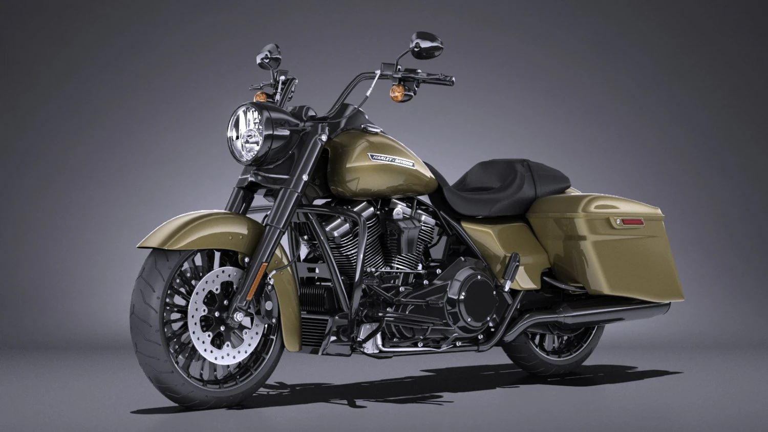 Harley Davidson Road King Special 2018 3D Model .c4d .max .obj .3ds .fbx .stl .blend 