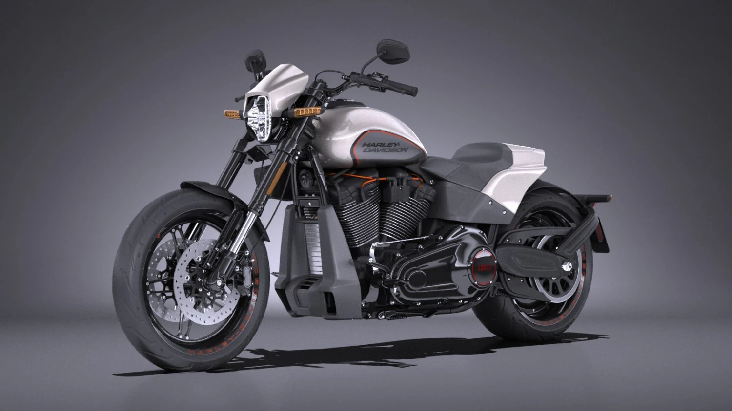 Harley Davidson Softail FXDR 2019 3D Model .c4d .max .obj .3ds .fbx .stl .blend
