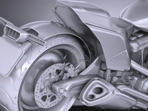 Harley Davidson Softail FXDR 2019 3D Model