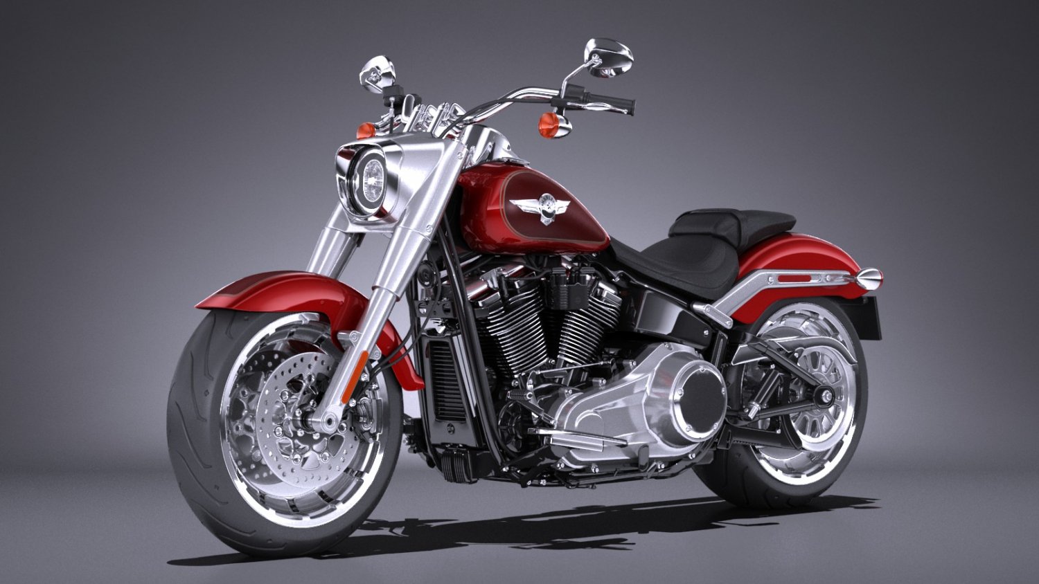 Harley-Davidson Fat Boy 2018 3Dモデル 