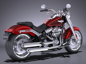 Harley Davidson Fat Boy 2018 3D in 3DExport