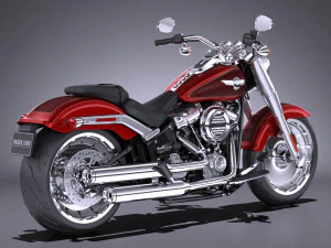 Harley-Davidson Fat Boy 2018 3D Model