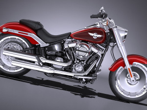 Harley-Davidson Fat Boy 2018 3D Model