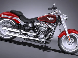 Harley-Davidson Fat Boy 2018 3D Model