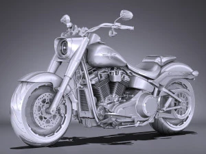 Harley-Davidson Fat Boy 2018 3D Model