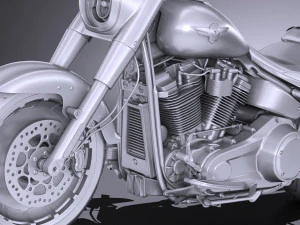 Harley-Davidson Fat Boy 2018 3D Model
