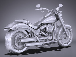 Harley-Davidson Fat Boy 2018 3D Model
