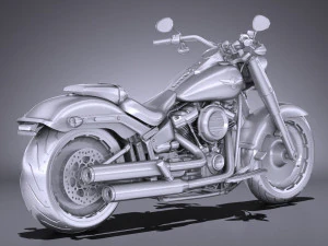 Harley-Davidson Fat Boy 2018 3D Model