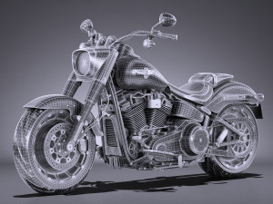 Harley-Davidson Fat Boy 2018 3D Model