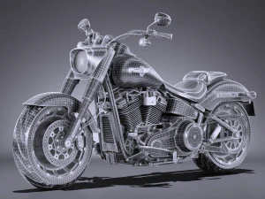Harley-Davidson Fat Boy 2018 3D Model