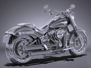 Harley-Davidson Fat Boy 2018 3D Model