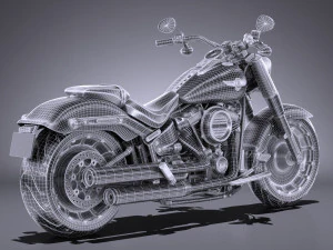 Harley-Davidson Fat Boy 2018 3D Model