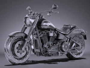 Harley-Davidson Fat Boy 2018 3D Model