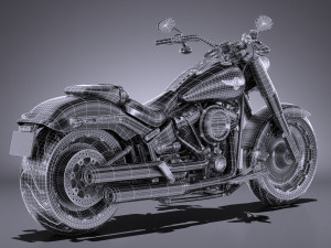 Harley-Davidson Fat Boy 2018 3D Model