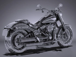 Harley-Davidson Fat Boy 2018 3D Model