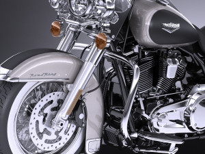 Harley-Davidson Road King 2018 3D Model