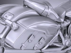 Harley-Davidson Road King 2018 3D Model