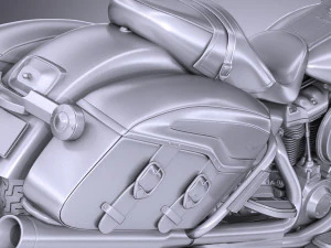 Harley-Davidson Road King 2018 3D Model