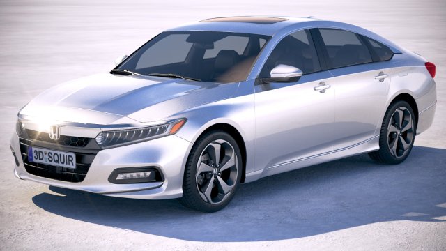 Honda Accord 2018 3D Модель .c4d .max .obj .3ds .fbx .stl .blend