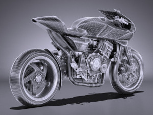 Honda CB4 Interceptor 2018 3D मॉडल